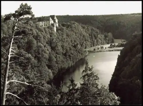 Burgkhammer-Burgk (Saale) Schloss Burgk Fernansicht zur DDR-Zeit 1980