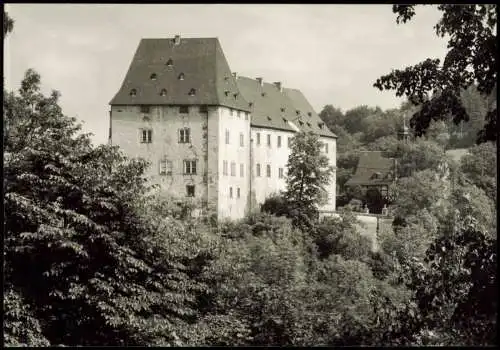 Burgkhammer-Burgk (Saale) Schloss Burgk Außenansicht zur DDR-Zeit 1980