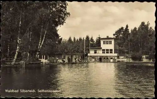 Ansichtskarte Seifhennersdorf Waldbad Silberteich 1957