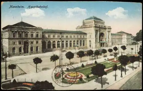 Ansichtskarte Mannheim Hauptbahnhof 1911