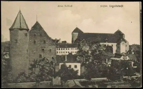 Ansichtskarte Ingolstadt Altes Schloss 1919