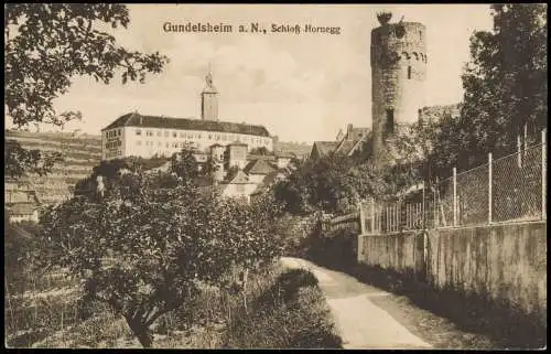 Ansichtskarte Gundelsheim (Württemberg) Schloss Hornegg 1925