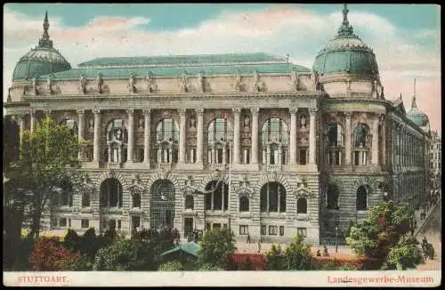 Ansichtskarte Stuttgart Landesgewerbe-Museum 1922