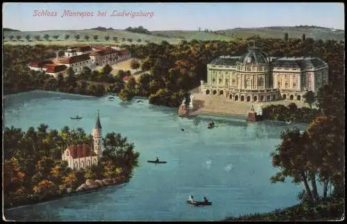 Ansichtskarte Ludwigsburg Schloss Monrepos 1926