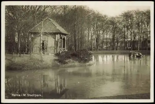 Ansichtskarte Herne Westfalen Stadtpark Pavillon 1933