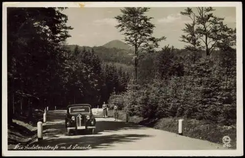 Waltersdorf-Großschönau Sudetenstraße Auto   Zittau Oberlausitz 1938