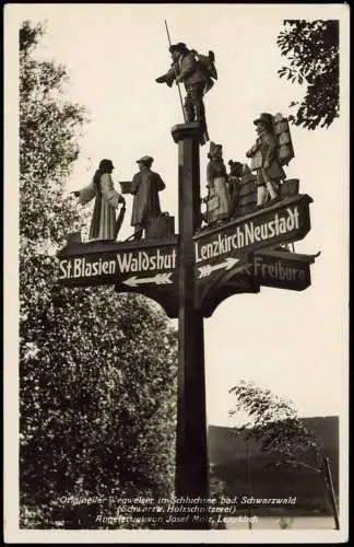 Schluchsee Wegweiser St. Blasien Waldshut Lenzkirch Neustadt 1941