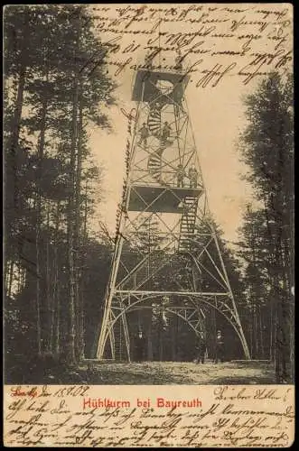 Ansichtskarte Bayreuth Hühlturm 1902  Bayern