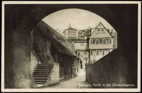 Ansichtskarte Tübingen Partie in der Clinikumgasse - Fotokarte 1934