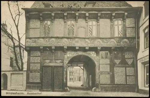 Ansichtskarte Hildesheim Ratsbauhof. 1909