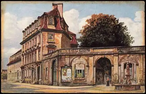 Ansichtskarte Bayreuth Eingang zum Hofgarten. WIEDEMANN'S KÜNSTLERKARTE. 1913