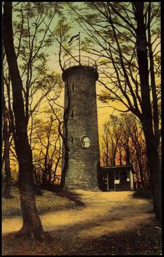 Ansichtskarte Porta Westfalica Moltke Säule Aussichtsturm 1913