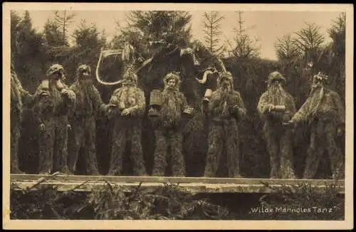 Ansichtskarte Oberstdorf (Allgäu) Historischer Wilde - Männdles-Tanz 2 1928