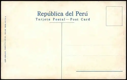 Postcard Lima Pila de la Plaza de Armas 1914  Peru