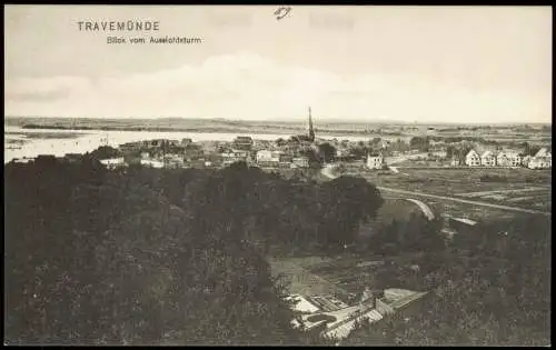 Ansichtskarte Travemünde-Lübeck Blick vom Aussichtsturm 1911