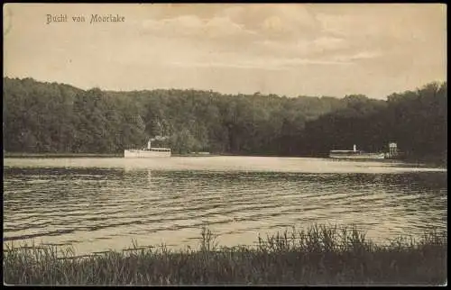 Ansichtskarte Wannsee-Berlin Bucht von Moorlake Dampfer 1911