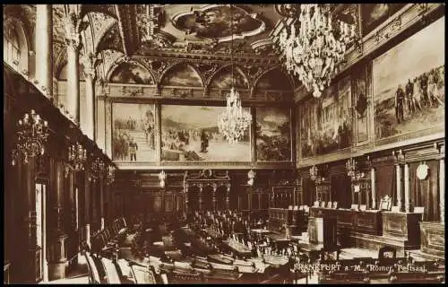 Ansichtskarte Frankfurt am Main Römer Festsaal Innen 1920