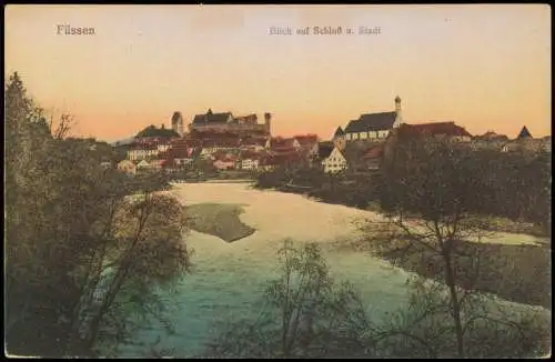 Ansichtskarte Füssen Blick auf Schloß u. Stadt 1912