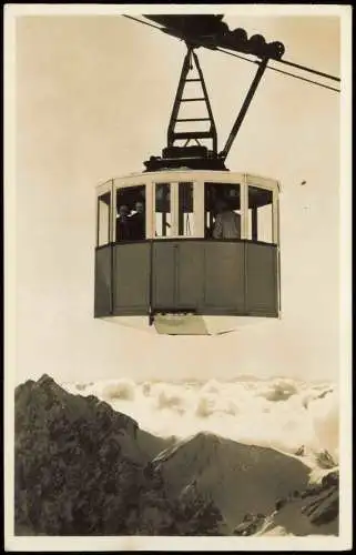 Garmisch-Partenkirchen Bayrische Zugspitzbahn Gondel Seilbahn 1930