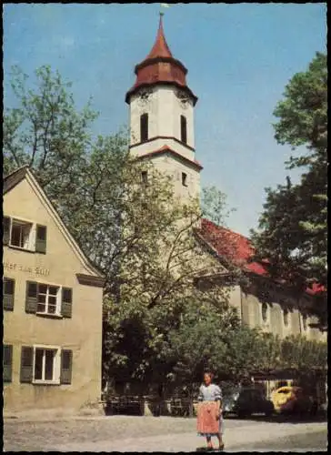 Ansichtskarte Lindau (Bodensee) Idyllischer Winkel bei der Stiftskirche 1960