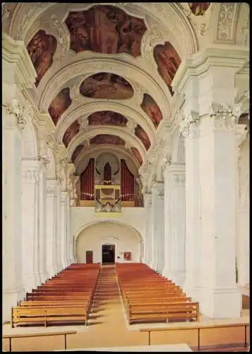 Ansichtskarte Passau St. Nikola Kirche Kirchenschiff, mit Orgel 1970