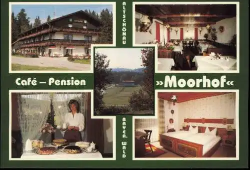 Altschönau-Neuschönau Mehrbildkarte Café-Pension Moorhof Familie Mandl 1980