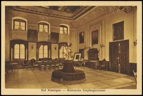 Ansichtskarte Bad Kissingen Bismarcks Empfangszimmer 1926