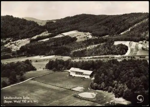 .Bayern Luftaufnahme vom Schullandheim Solla im Bayer. Wald 1962