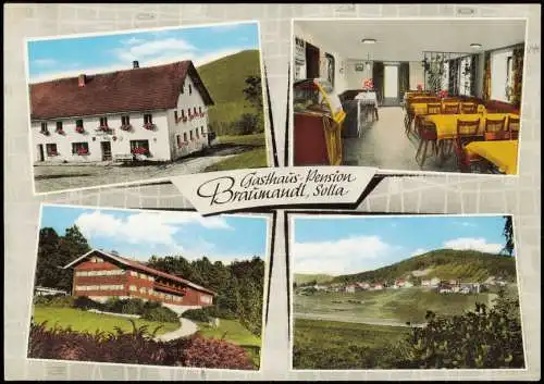 Solla-Thurmansbang Gasthaus Pension Georg Braumandl (Mehrbildkarte) 1960