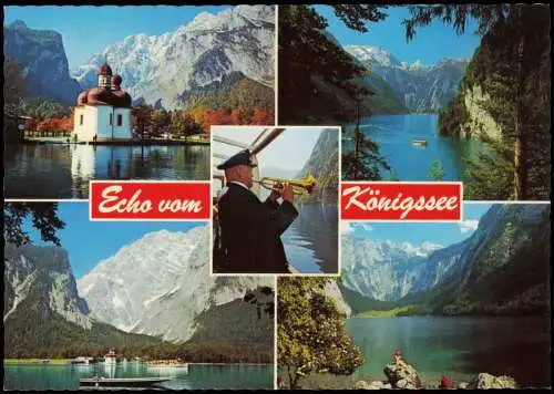 Ansichtskarte Schönau am Königssee Echo vom Königssee (Mehrbildkarte) 1980