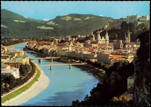 Ansichtskarte Salzburg Panorama-Ansicht Salzburg und die Salzach 1970