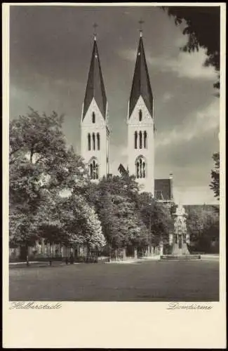 Ansichtskarte Halberstadt Domtürme 1940