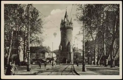 Innenstadt-Frankfurt am Main Straßenpartie Eschenheimer Turm 1942