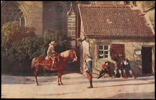 Rothenburg ob der Tauber Zollhäuschen vor dem Schäferskirchlein. 1913