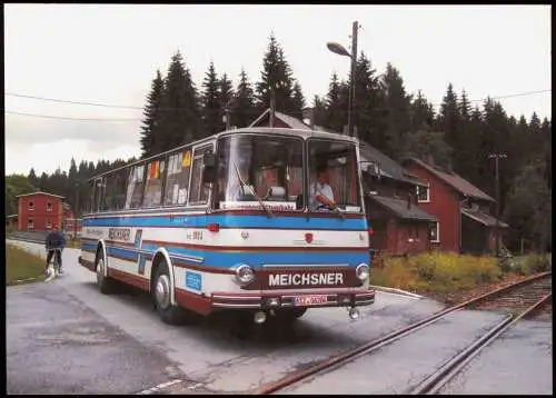 Verkehr KFZ Bus Fleischer S 5 Omnibus im Einsatz Bahnhof Schönheide 2007