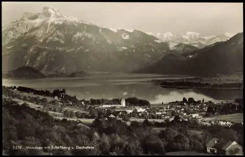 Ansichtskarte Mondsee Mondsee mit Schafberg u. Dachstein 1959