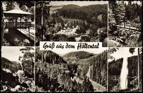 Hölle im Frankenwald Mehrbild AK mit Hotel Pension König David 1965