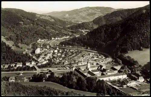 Ansichtskarte Lilienfeld Blick über die Stadt 1965