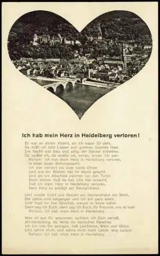 Ansichtskarte Heidelberg Ich hab mein Herz in...verloren! 1951