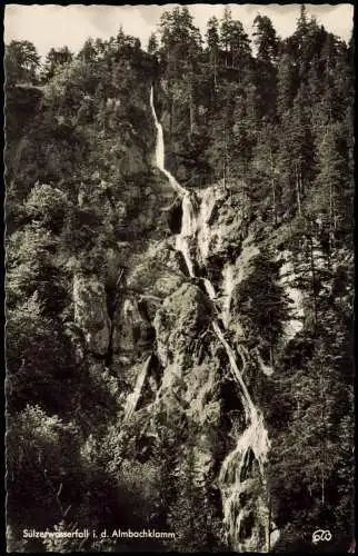 Berchtesgaden Umland-Ansicht Sulzerwasserfall i. d. Almbachklamm 1960