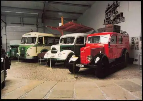 Ansichtskarte  Nutzfahrzeugmuseum Hartmannsdorf IFA Robur Omnibus 2008