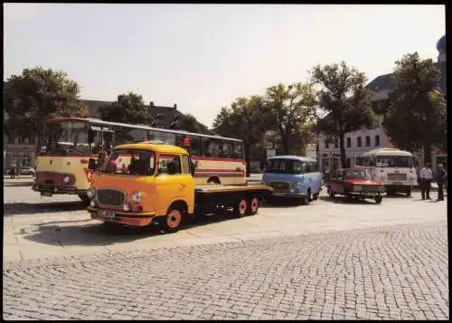 Verkehr KFZ Bus Fleischer S 5 RU, Barkas B 1000 Huckepack Marienberg 2012