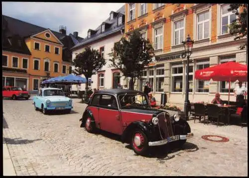 Verkehr KFZ Auto Trabant 601 und IFA F 8 Limousinen in Annaberg-Buchholz 2011