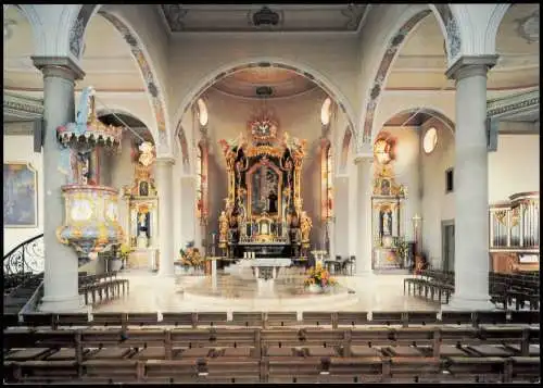 Ansichtskarte Ettlingenweier Kath. Pfarrkirche St. Dionysius 1991