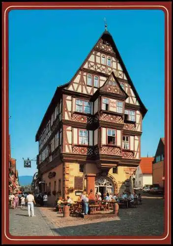 Ansichtskarte Miltenberg (Main) Belebte Straße am Hotel zum Riesen 1980