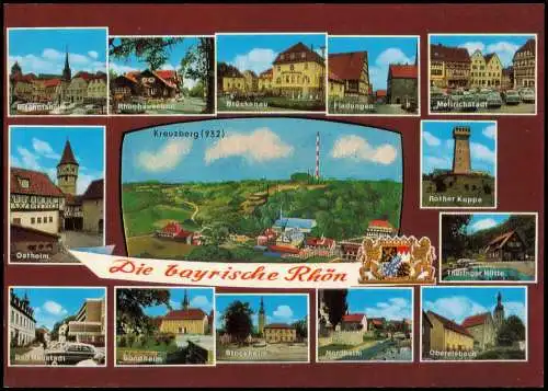 .Bayern Bayern (Allgemein) Die bayrische Rhön, Mehrbildkarte 1970