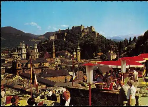 Ansichtskarte Salzburg Panorama-Ansicht Altstadt mit Festung 1970