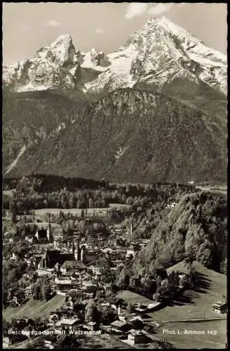 Ansichtskarte Berchtesgaden Panorama-Ansicht mit Blick zum Watzmann 1959