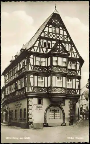 Ansichtskarte Miltenberg (Main) Hotel Riesen, Fachwerkhaus 1957