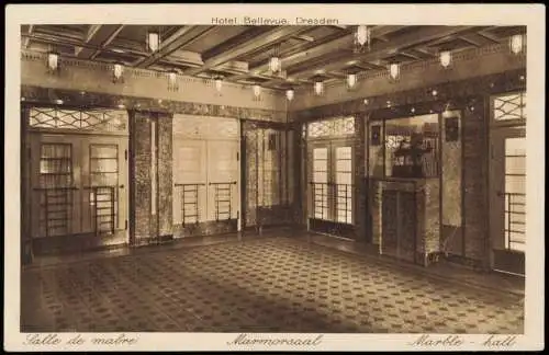 Innere Vorstadt-Dresden Hotel Bellevue Marmorsaal Marble-hall 1928